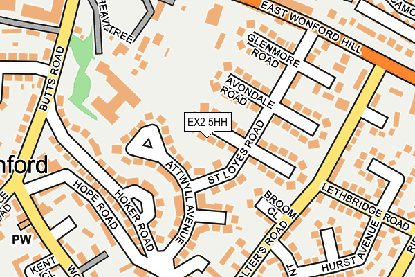 EX2 5HH map - OS OpenMap – Local (Ordnance Survey) EX2 5HH map - OS OpenMap – Local (Ordnance Survey)
