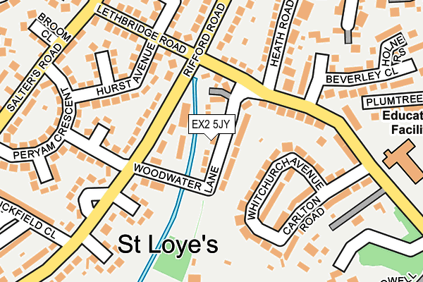 EX2 5JY map - OS OpenMap – Local (Ordnance Survey) EX2 5JY map - OS OpenMap – Local (Ordnance Survey)