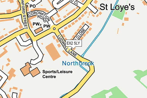 EX2 5LY map - OS OpenMap – Local (Ordnance Survey) EX2 5LY map - OS OpenMap – Local (Ordnance Survey)