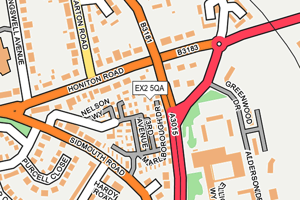 EX2 5QA map - OS OpenMap – Local (Ordnance Survey) EX2 5QA map - OS OpenMap – Local (Ordnance Survey)