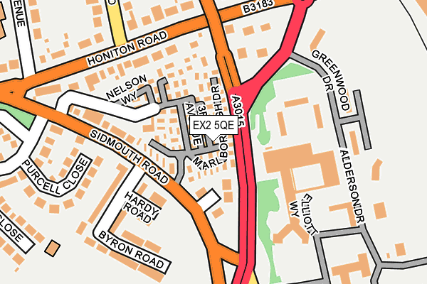 EX2 5QE map - OS OpenMap – Local (Ordnance Survey) EX2 5QE map - OS OpenMap – Local (Ordnance Survey)