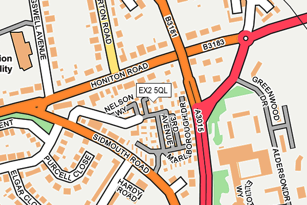 EX2 5QL map - OS OpenMap – Local (Ordnance Survey) EX2 5QL map - OS OpenMap – Local (Ordnance Survey)