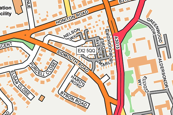EX2 5QQ map - OS OpenMap – Local (Ordnance Survey) EX2 5QQ map - OS OpenMap – Local (Ordnance Survey)