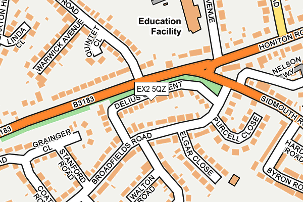 EX2 5QZ map - OS OpenMap – Local (Ordnance Survey) EX2 5QZ map - OS OpenMap – Local (Ordnance Survey)
