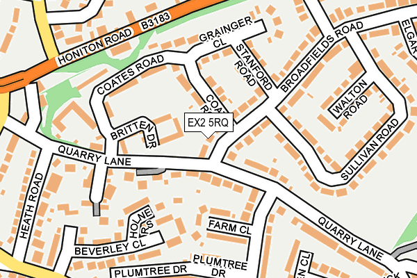 EX2 5RQ map - OS OpenMap – Local (Ordnance Survey) EX2 5RQ map - OS OpenMap – Local (Ordnance Survey)