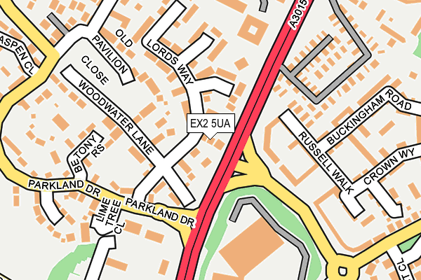 EX2 5UA map - OS OpenMap – Local (Ordnance Survey) EX2 5UA map - OS OpenMap – Local (Ordnance Survey)