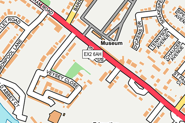 EX2 6AH map - OS OpenMap – Local (Ordnance Survey) EX2 6AH map - OS OpenMap – Local (Ordnance Survey)