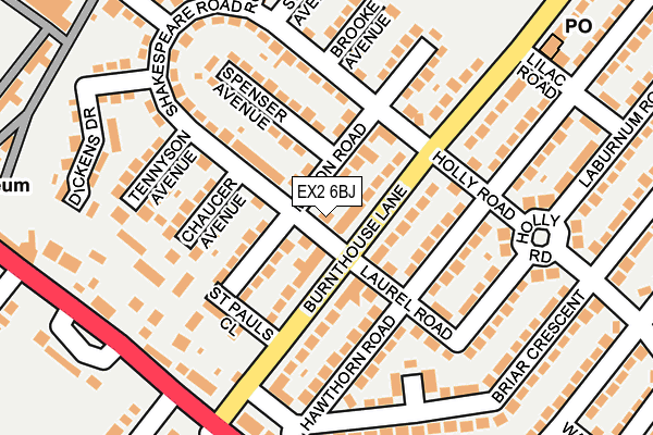 EX2 6BJ map - OS OpenMap – Local (Ordnance Survey) EX2 6BJ map - OS OpenMap – Local (Ordnance Survey)