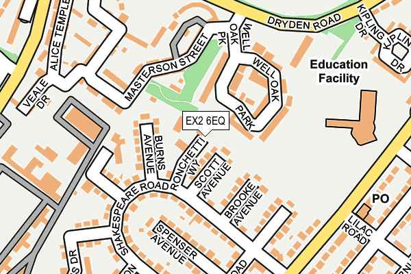 EX2 6EQ map - OS OpenMap – Local (Ordnance Survey) EX2 6EQ map - OS OpenMap – Local (Ordnance Survey)