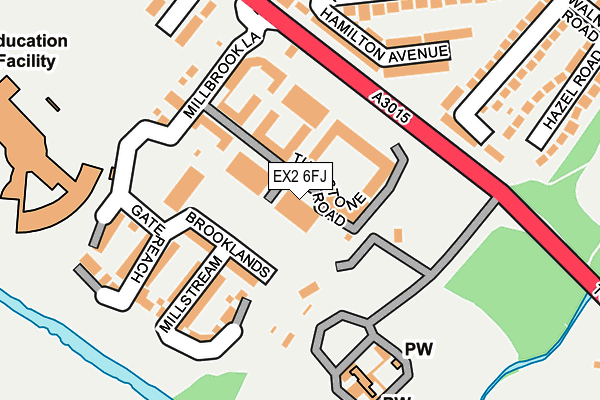 EX2 6FJ map - OS OpenMap – Local (Ordnance Survey) EX2 6FJ map - OS OpenMap – Local (Ordnance Survey)