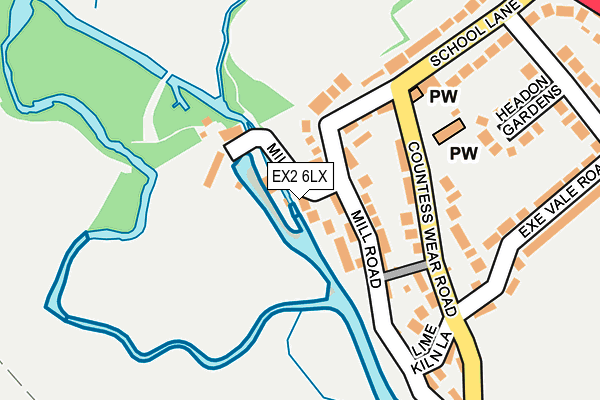 EX2 6LX map - OS OpenMap – Local (Ordnance Survey) EX2 6LX map - OS OpenMap – Local (Ordnance Survey)