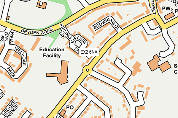 EX2 6NA map - OS OpenMap – Local (Ordnance Survey) EX2 6NA map - OS OpenMap – Local (Ordnance Survey)