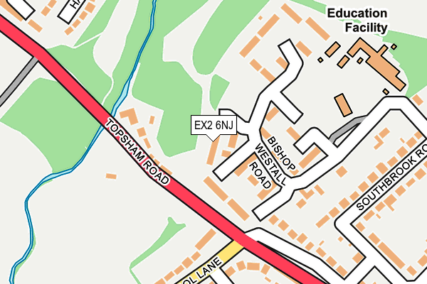 EX2 6NJ map - OS OpenMap – Local (Ordnance Survey) EX2 6NJ map - OS OpenMap – Local (Ordnance Survey)
