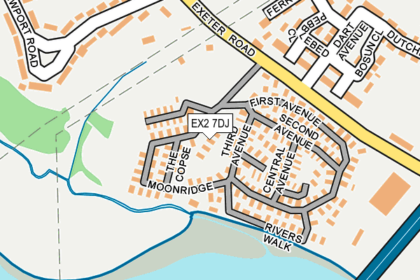 EX2 7DJ map - OS OpenMap – Local (Ordnance Survey) EX2 7DJ map - OS OpenMap – Local (Ordnance Survey)