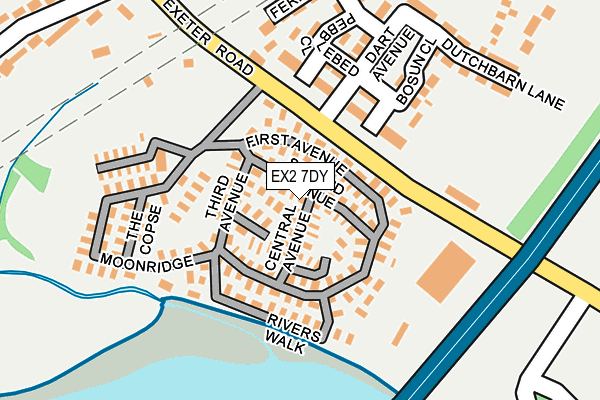 EX2 7DY map - OS OpenMap – Local (Ordnance Survey) EX2 7DY map - OS OpenMap – Local (Ordnance Survey)
