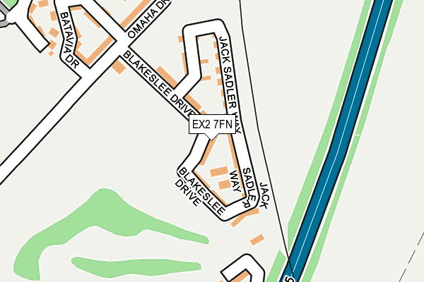 EX2 7FN map - OS OpenMap – Local (Ordnance Survey) EX2 7FN map - OS OpenMap – Local (Ordnance Survey)