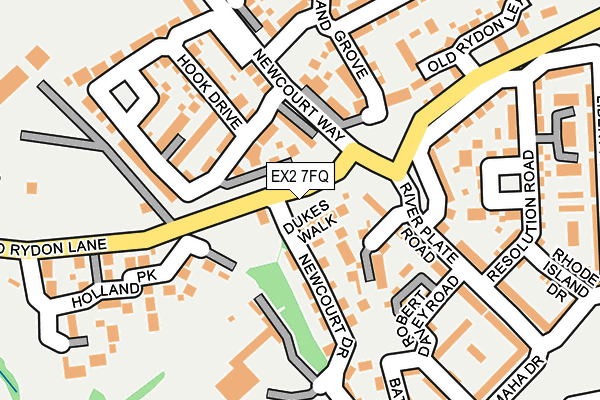 EX2 7FQ map - OS OpenMap – Local (Ordnance Survey) EX2 7FQ map - OS OpenMap – Local (Ordnance Survey)