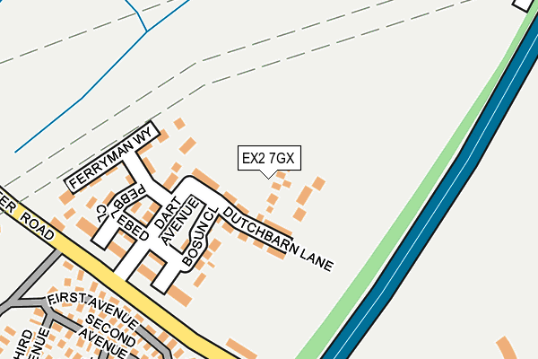 EX2 7GX map - OS OpenMap – Local (Ordnance Survey) EX2 7GX map - OS OpenMap – Local (Ordnance Survey)