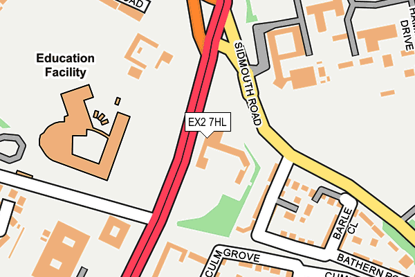 EX2 7HL map - OS OpenMap – Local (Ordnance Survey) EX2 7HL map - OS OpenMap – Local (Ordnance Survey)