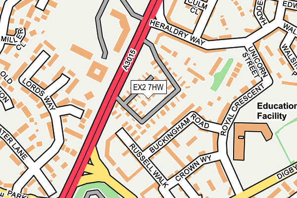 EX2 7HW map - OS OpenMap – Local (Ordnance Survey) EX2 7HW map - OS OpenMap – Local (Ordnance Survey)