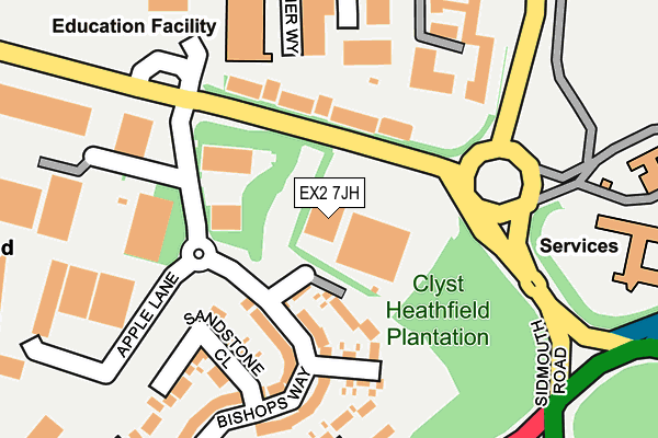EX2 7JH map - OS OpenMap – Local (Ordnance Survey) EX2 7JH map - OS OpenMap – Local (Ordnance Survey)
