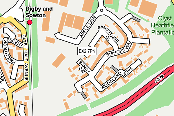 EX2 7PN map - OS OpenMap – Local (Ordnance Survey) EX2 7PN map - OS OpenMap – Local (Ordnance Survey)