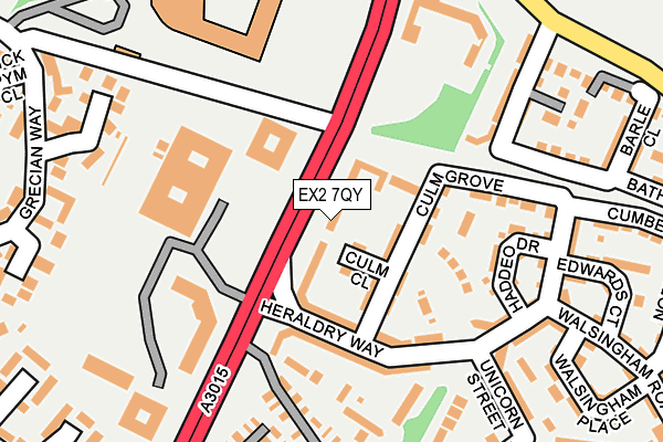 EX2 7QY map - OS OpenMap – Local (Ordnance Survey) EX2 7QY map - OS OpenMap – Local (Ordnance Survey)