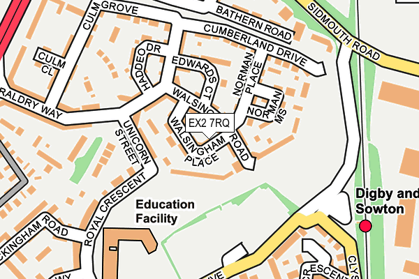 EX2 7RQ map - OS OpenMap – Local (Ordnance Survey) EX2 7RQ map - OS OpenMap – Local (Ordnance Survey)