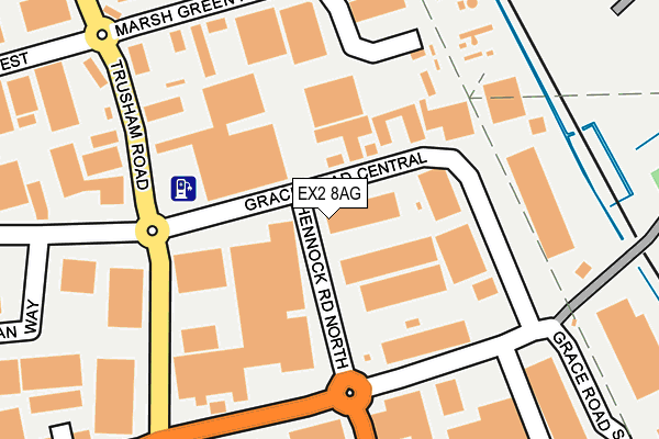 EX2 8AG map - OS OpenMap – Local (Ordnance Survey) EX2 8AG map - OS OpenMap – Local (Ordnance Survey)