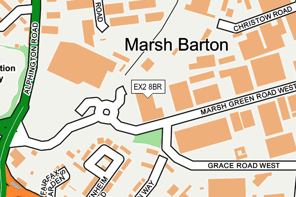 EX2 8BR map - OS OpenMap – Local (Ordnance Survey)