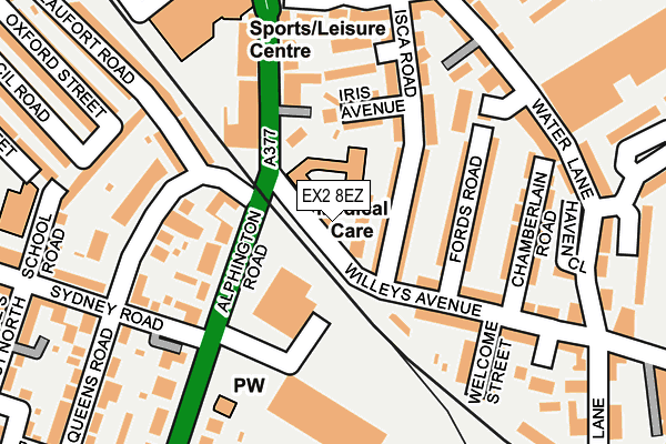 EX2 8EZ map - OS OpenMap – Local (Ordnance Survey) EX2 8EZ map - OS OpenMap – Local (Ordnance Survey)