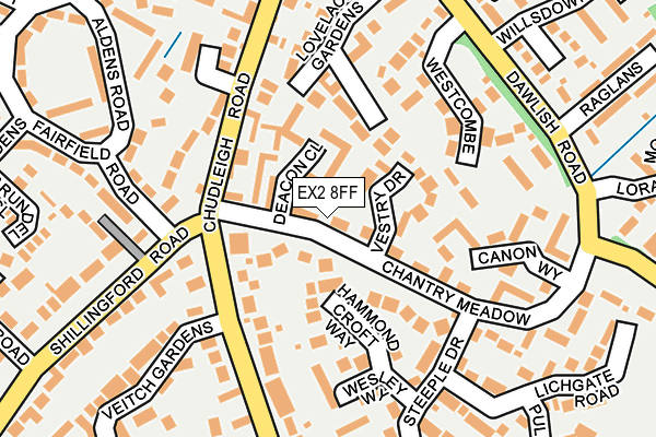 EX2 8FF map - OS OpenMap – Local (Ordnance Survey) EX2 8FF map - OS OpenMap – Local (Ordnance Survey)