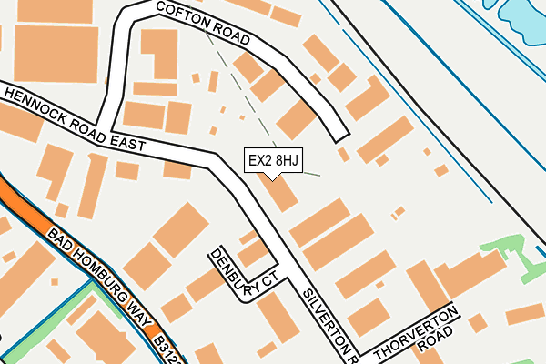 EX2 8HJ map - OS OpenMap – Local (Ordnance Survey) EX2 8HJ map - OS OpenMap – Local (Ordnance Survey)
