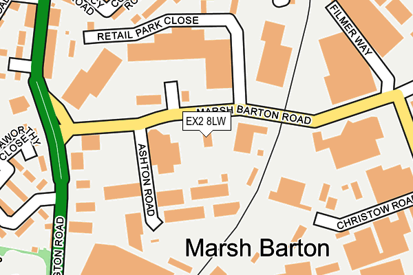 EX2 8LW map - OS OpenMap – Local (Ordnance Survey) EX2 8LW map - OS OpenMap – Local (Ordnance Survey)