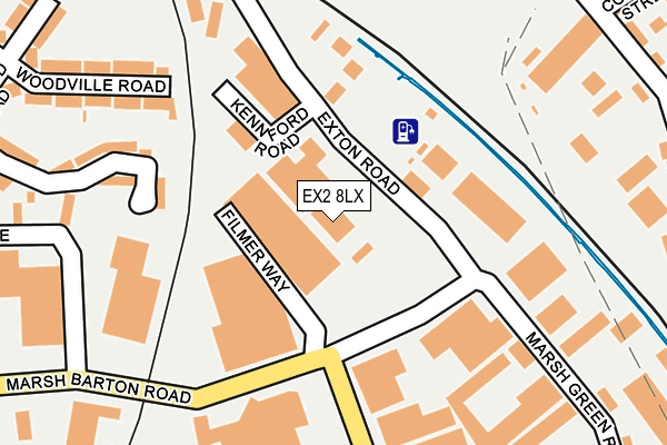 EX2 8LX map - OS OpenMap – Local (Ordnance Survey) EX2 8LX map - OS OpenMap – Local (Ordnance Survey)