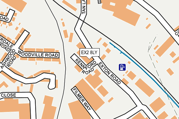 EX2 8LY map - OS OpenMap – Local (Ordnance Survey) EX2 8LY map - OS OpenMap – Local (Ordnance Survey)