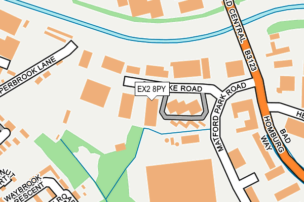 EX2 8PY map - OS OpenMap – Local (Ordnance Survey) EX2 8PY map - OS OpenMap – Local (Ordnance Survey)
