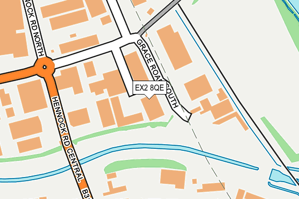 EX2 8QE map - OS OpenMap – Local (Ordnance Survey) EX2 8QE map - OS OpenMap – Local (Ordnance Survey)