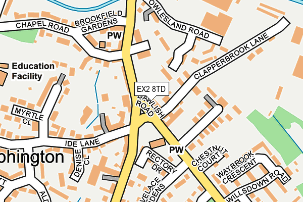 EX2 8TD map - OS OpenMap – Local (Ordnance Survey) EX2 8TD map - OS OpenMap – Local (Ordnance Survey)
