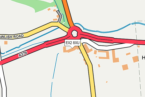 EX2 8XU map - OS OpenMap – Local (Ordnance Survey) EX2 8XU map - OS OpenMap – Local (Ordnance Survey)