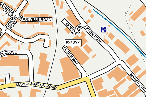 EX2 8YX map - OS OpenMap – Local (Ordnance Survey) EX2 8YX map - OS OpenMap – Local (Ordnance Survey)