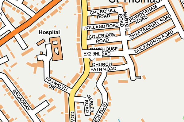 EX2 9HL map - OS OpenMap – Local (Ordnance Survey) EX2 9HL map - OS OpenMap – Local (Ordnance Survey)