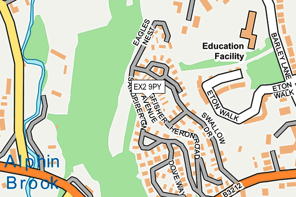 EX2 9PY map - OS OpenMap – Local (Ordnance Survey) EX2 9PY map - OS OpenMap – Local (Ordnance Survey)