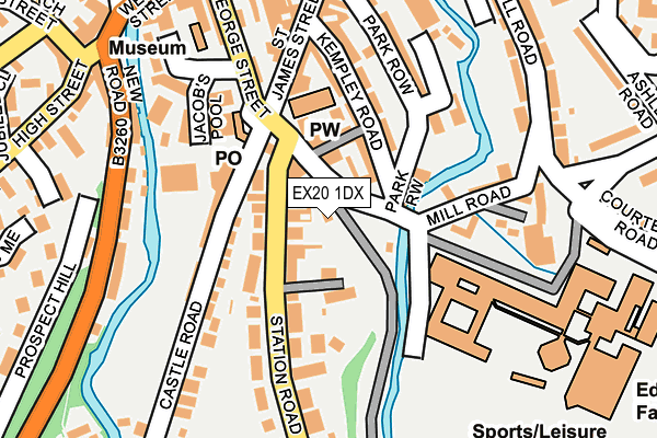 EX20 1DX map - OS OpenMap – Local (Ordnance Survey) EX20 1DX map - OS OpenMap – Local (Ordnance Survey)