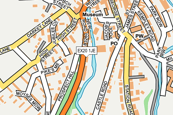 EX20 1JE map - OS OpenMap – Local (Ordnance Survey) EX20 1JE map - OS OpenMap – Local (Ordnance Survey)