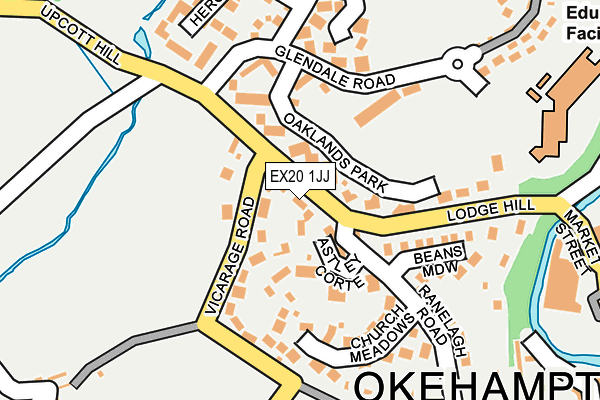 EX20 1JJ map - OS OpenMap – Local (Ordnance Survey) EX20 1JJ map - OS OpenMap – Local (Ordnance Survey)