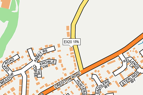 EX20 1PA map - OS OpenMap – Local (Ordnance Survey) EX20 1PA map - OS OpenMap – Local (Ordnance Survey)
