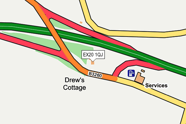 EX20 1QJ map - OS OpenMap – Local (Ordnance Survey) EX20 1QJ map - OS OpenMap – Local (Ordnance Survey)