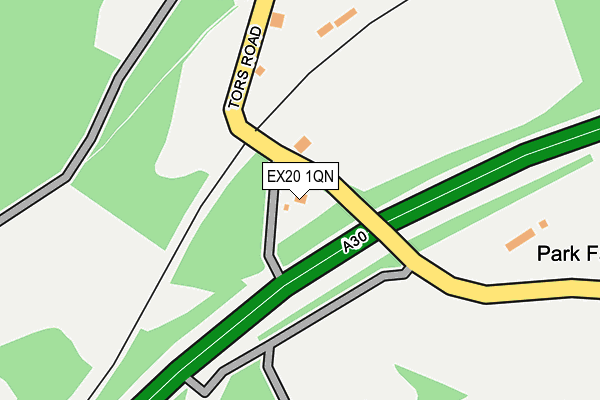 EX20 1QN map - OS OpenMap – Local (Ordnance Survey)