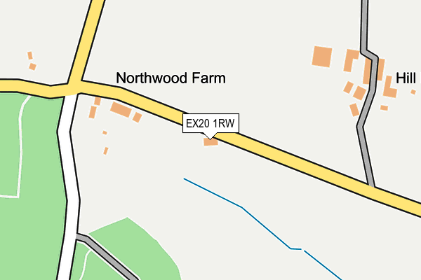 EX20 1RW map - OS OpenMap – Local (Ordnance Survey) EX20 1RW map - OS OpenMap – Local (Ordnance Survey)